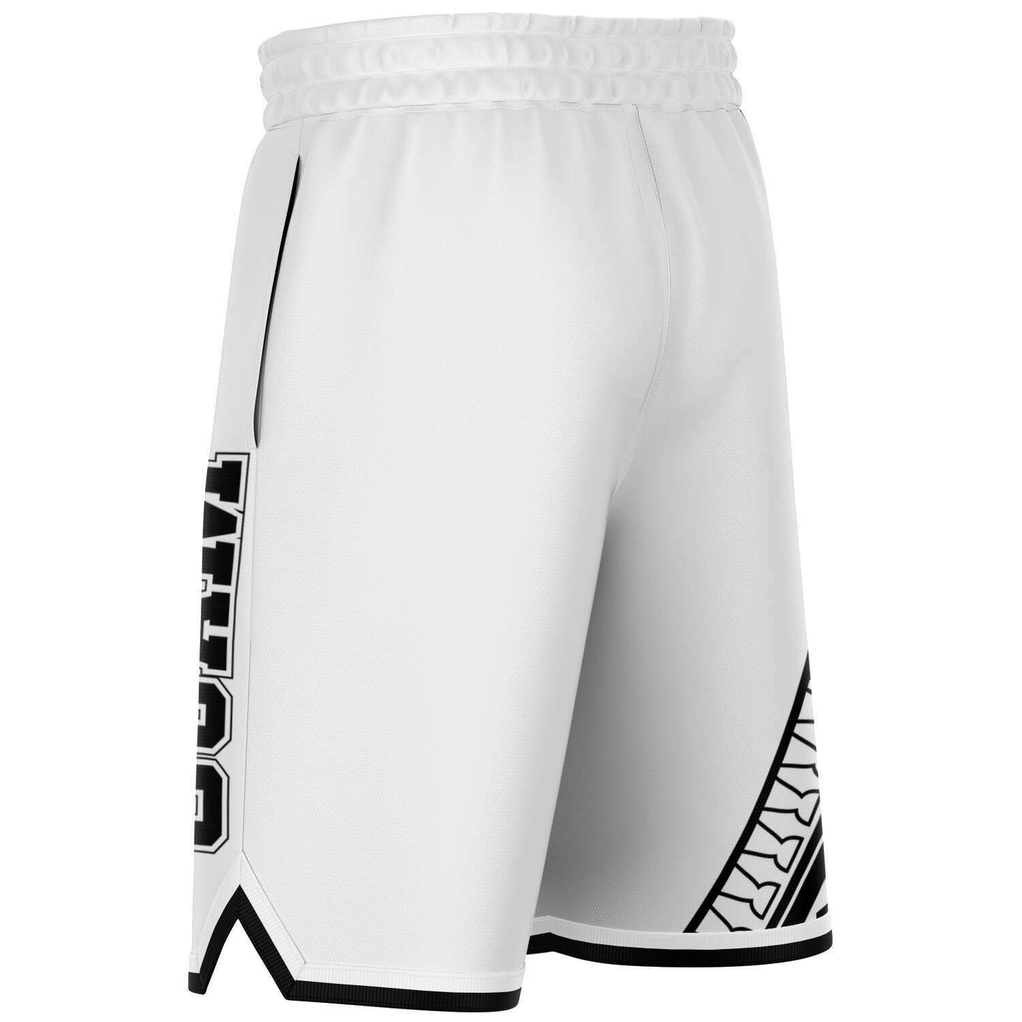 Guam Tribal White Basketball Shorts