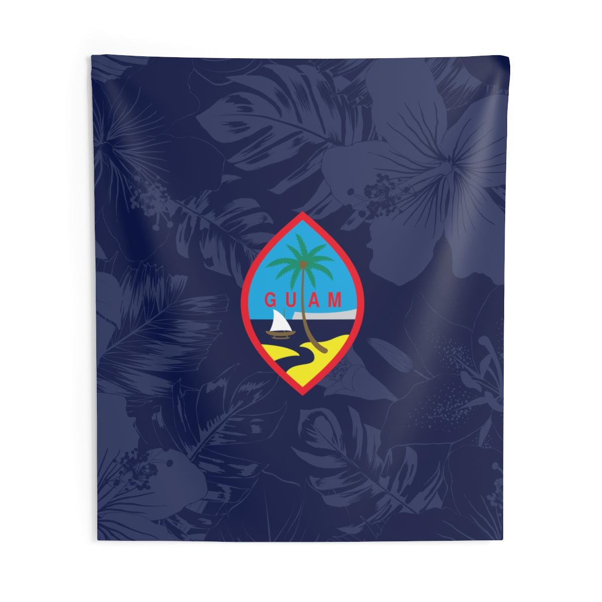 Guam Flag Hibiscus Indoor Wall Tapestry