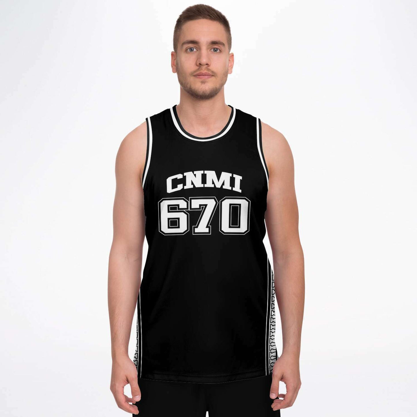 CNMI 670 Saipan Tribal Basketball Jersey with Personalization