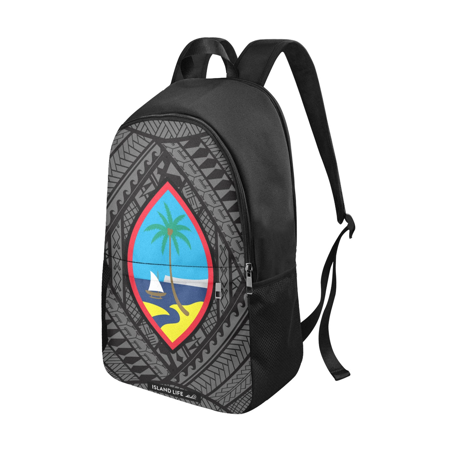 Guahan Tribal Laptop Side Pockets Backpack