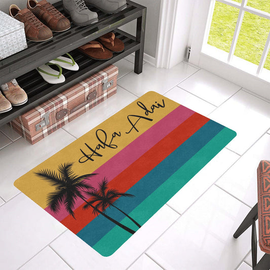 Hafa Adai Rainbow Chamorro Guam CNMI Doormat 30"x18"