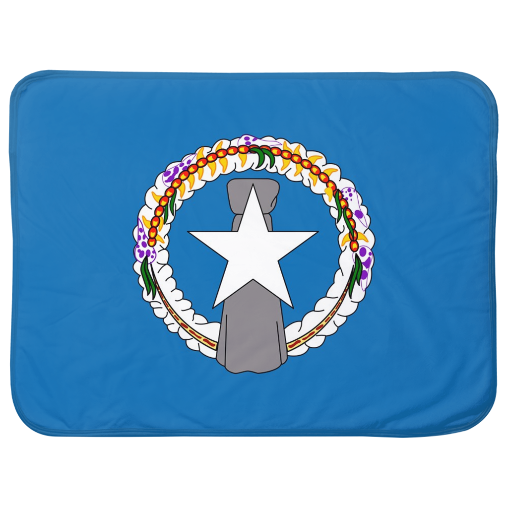 CNMI Flag Saipan Tinian Rota Baby Sherpa Blanket