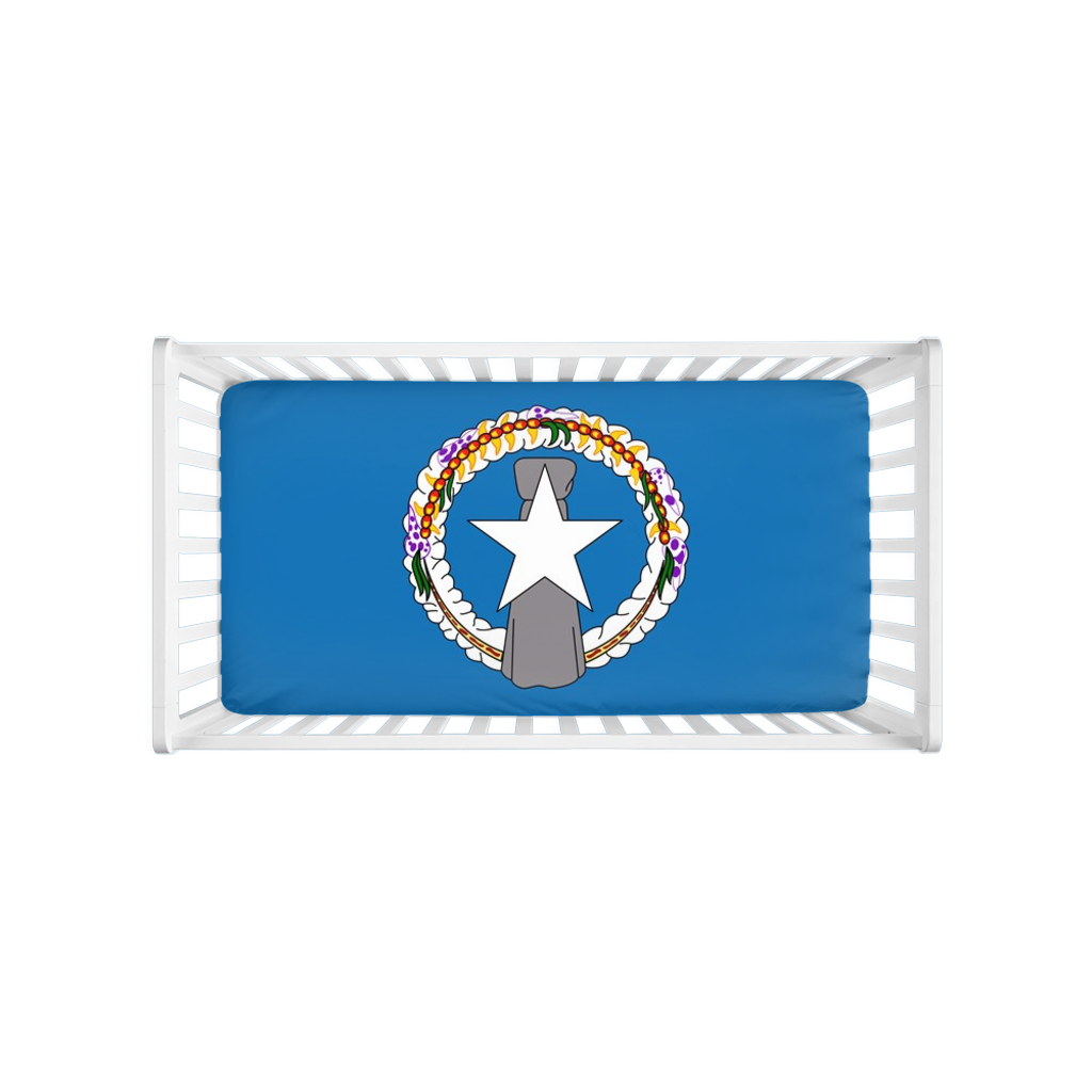 CNMI Flag Saipan Tinian Rota Baby Crib Sheet
