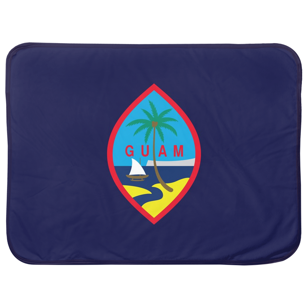 Guam Flag Baby Sherpa Blanket