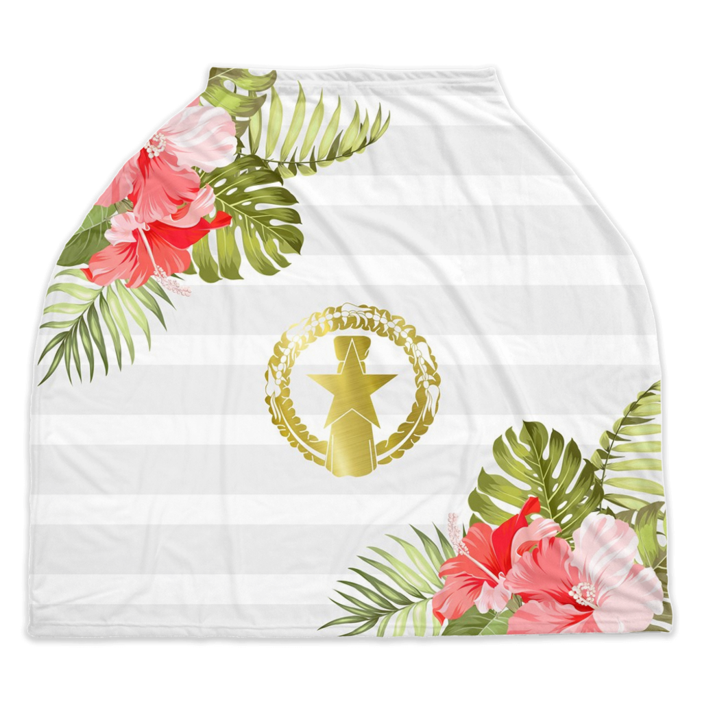 CNMI Hibiscus Nursing Cover Car Seat Cover Saipan Tinian Rota