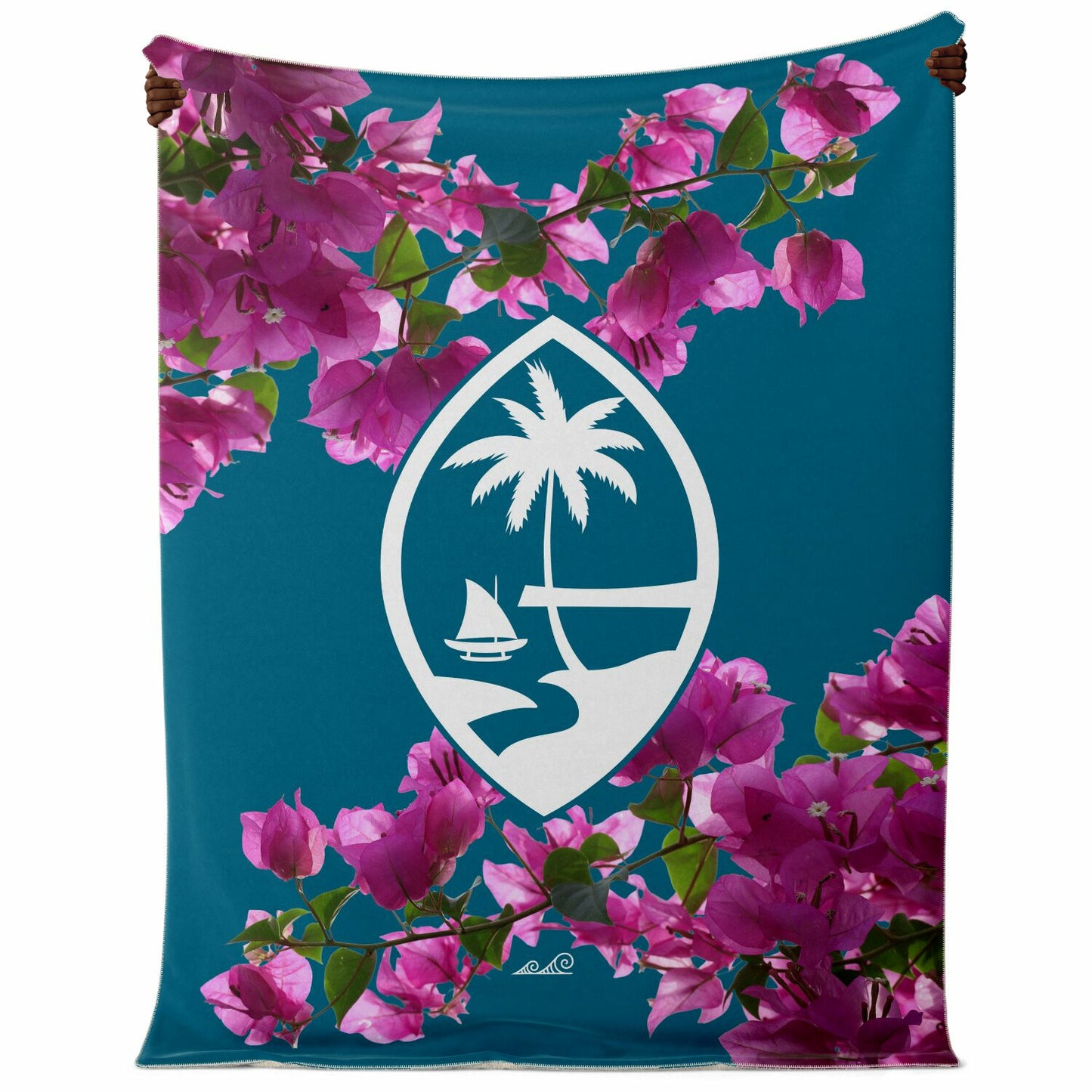 Guam Puti Tai Nobio Bougainvillea Microfleece Blanket