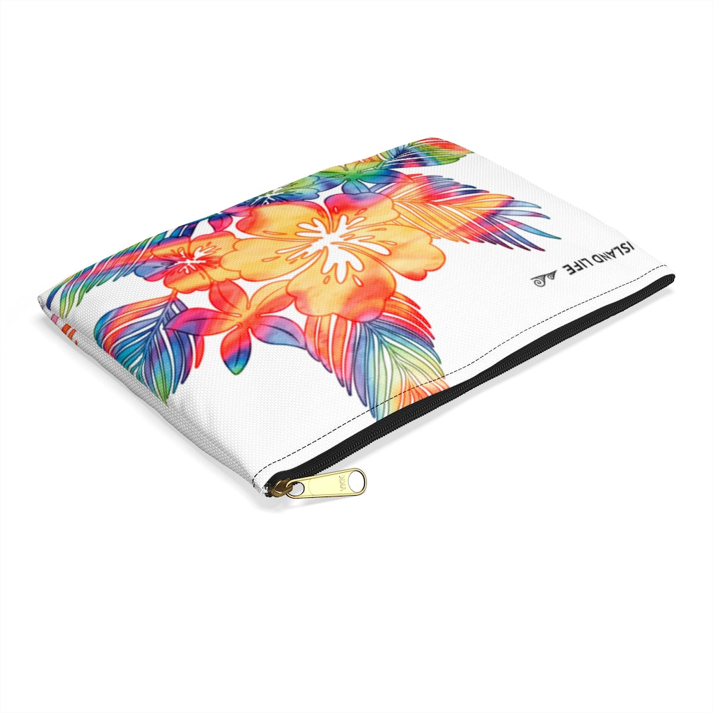 Tropical Hibiscus Tie Dye Guam CNMI Saipan Accessories Carry All Pouch