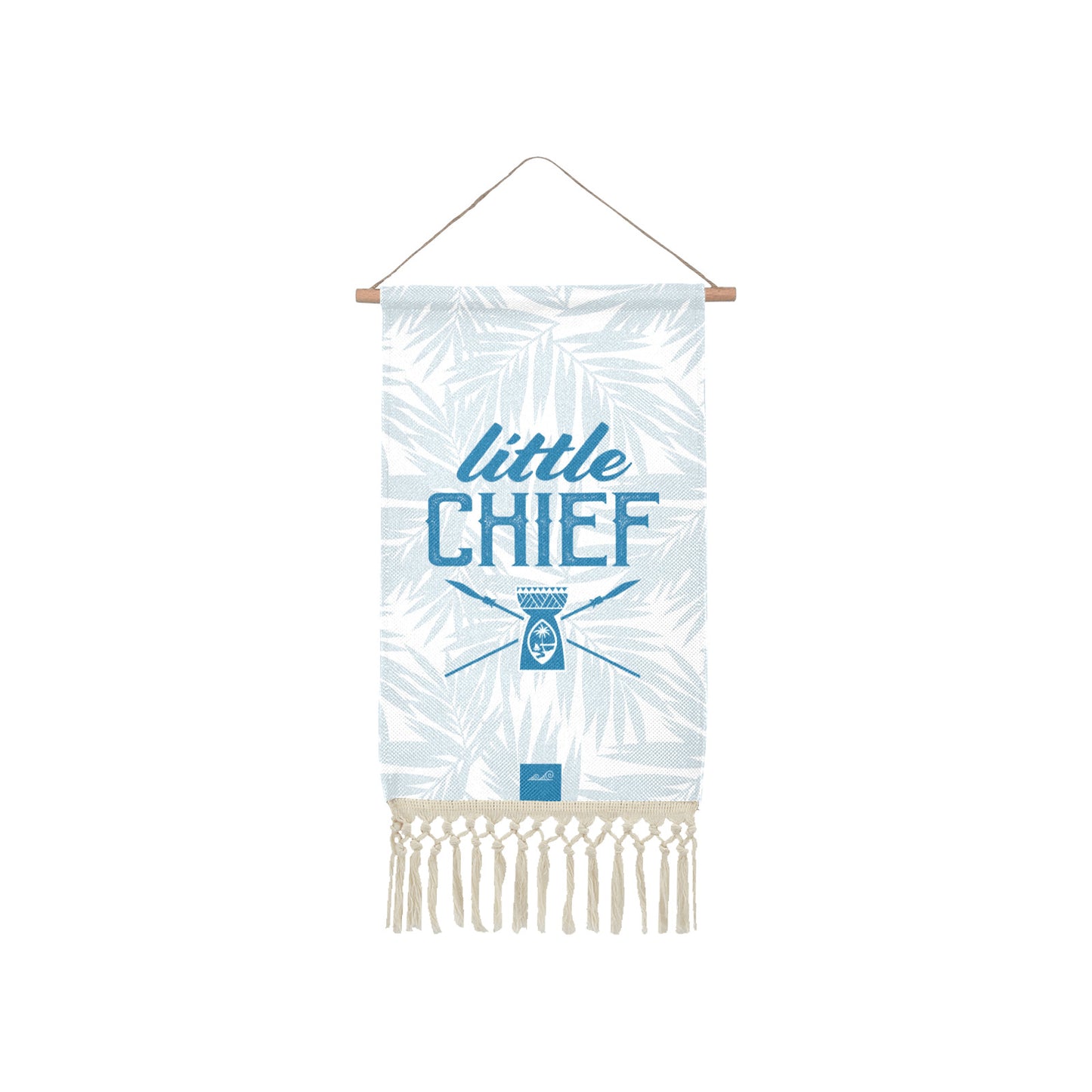 Little Chief Guam Light Blue Linen Hanging Poster