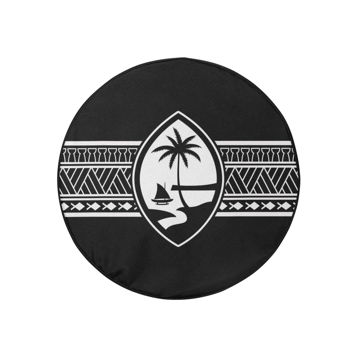 Guam Seal Tribal Jeep Spare Tire Cover