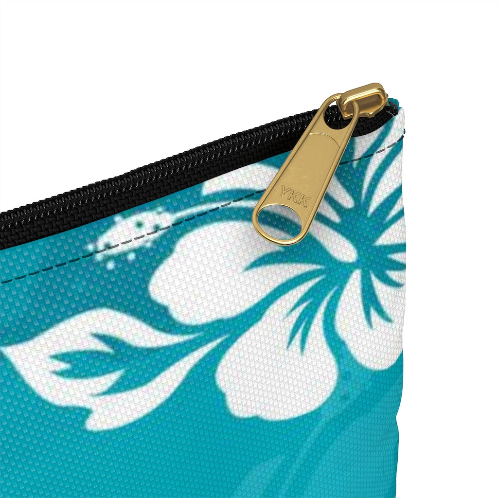 Hafa Adai Guam Chamorro Hibiscus Accessories Blue Carry All Pouch