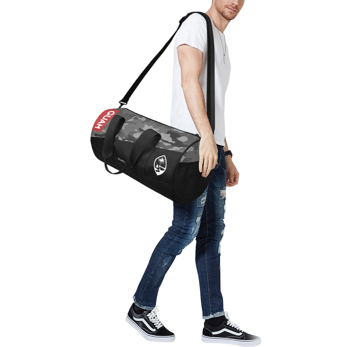 Guam Halftone Gray Camo Duffel Bag