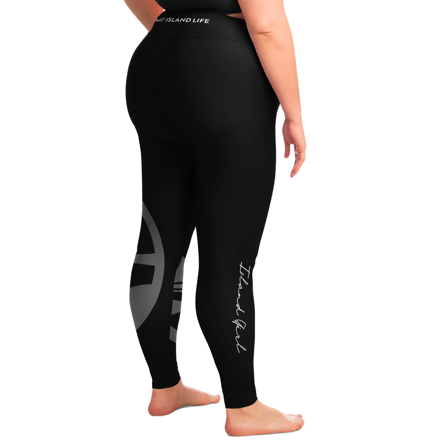 Guam Seal Island Girl Black Curvy Leggings