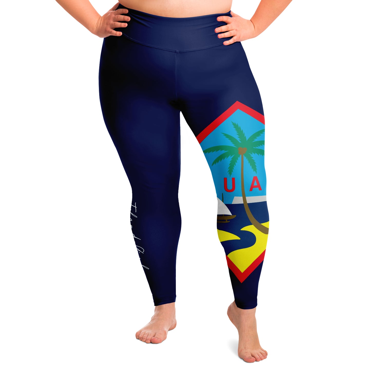 Guam Seal Island Girl Curvy Leggings