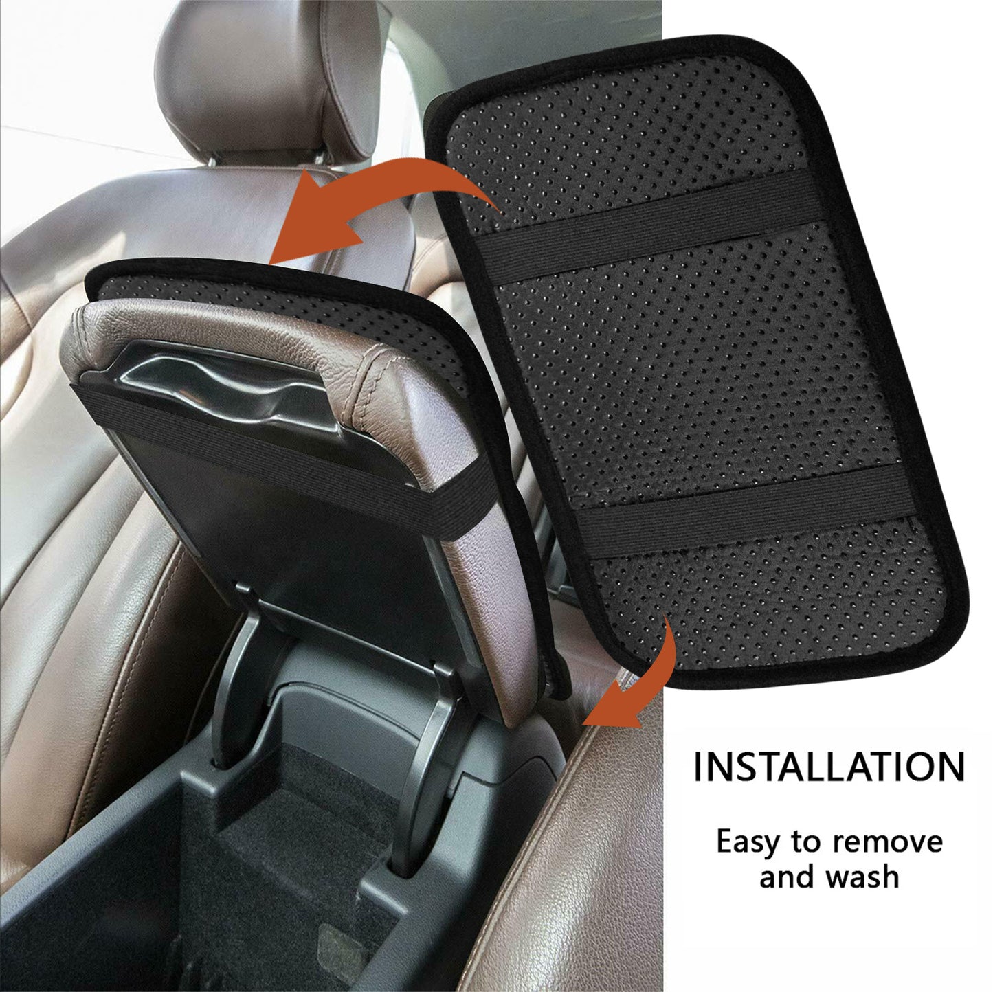 Guam Tribal White Car Armrest Cover