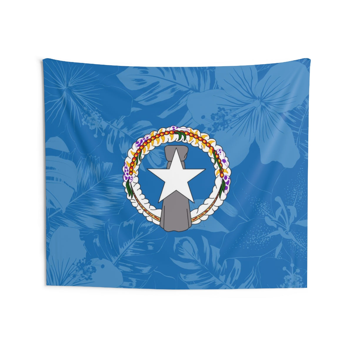 CNMI Saipain Tinian Rota Hibiscus Indoor Wall Tapestry