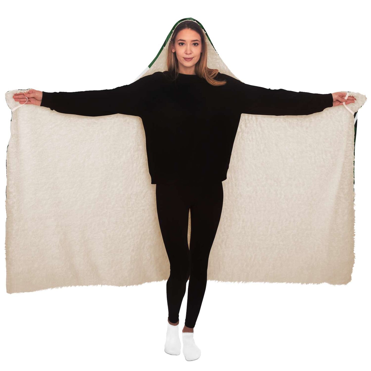 Guam Lemai Leaves Premium Sherpa Hooded Blanket