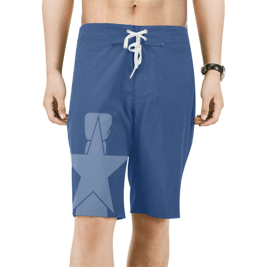 CNMI Seal Saipan Blue Men's All Over Print Board Shorts