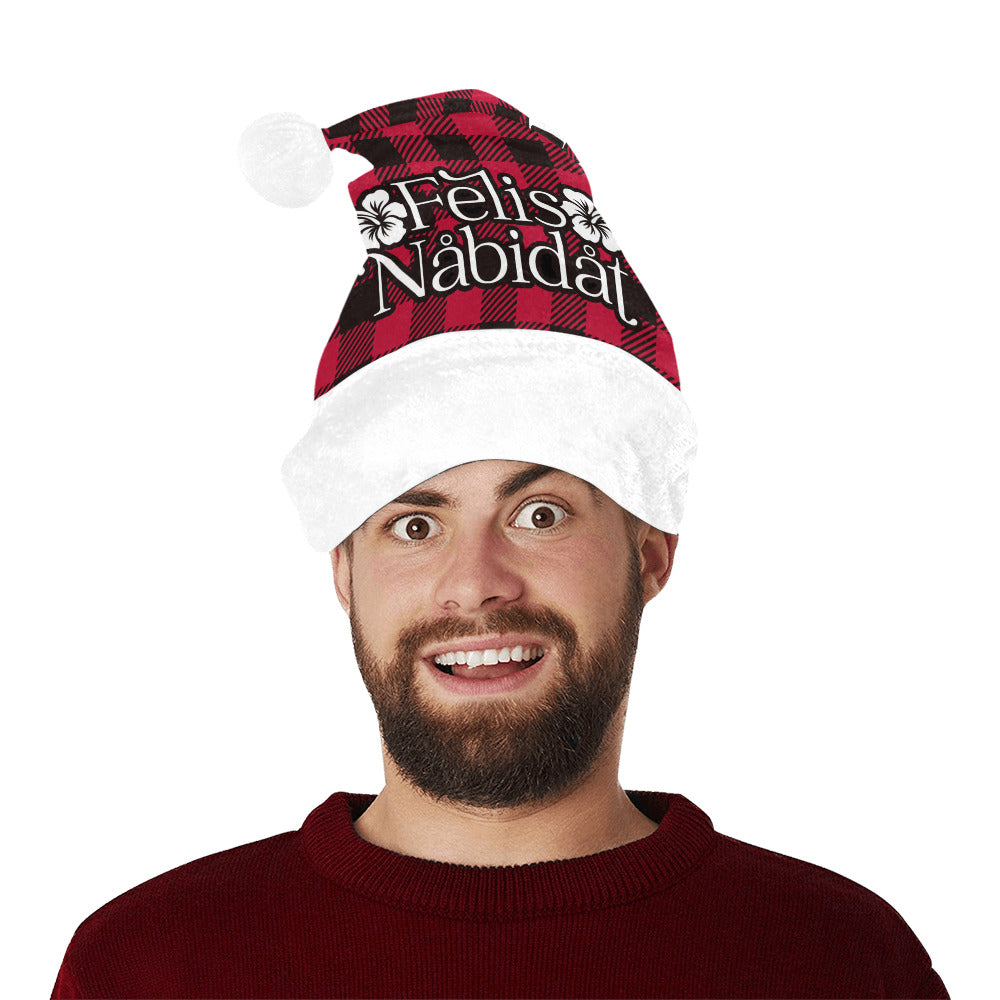 Felis Nabidat Buffalo Plaid Guam CNMI Santa Hat