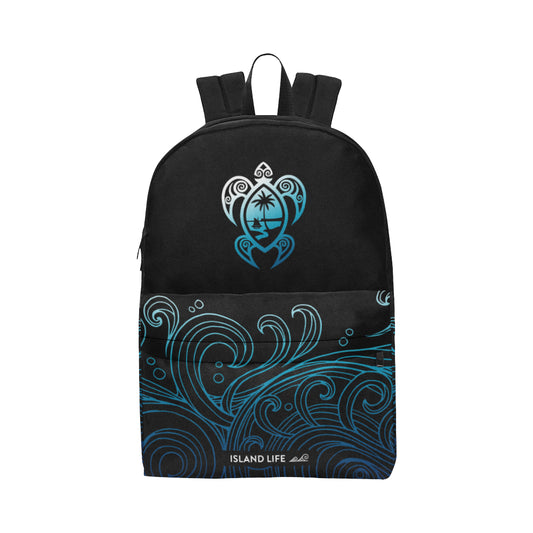 Guam Turtle Black Ombre Waves Unisex Classic Backpack