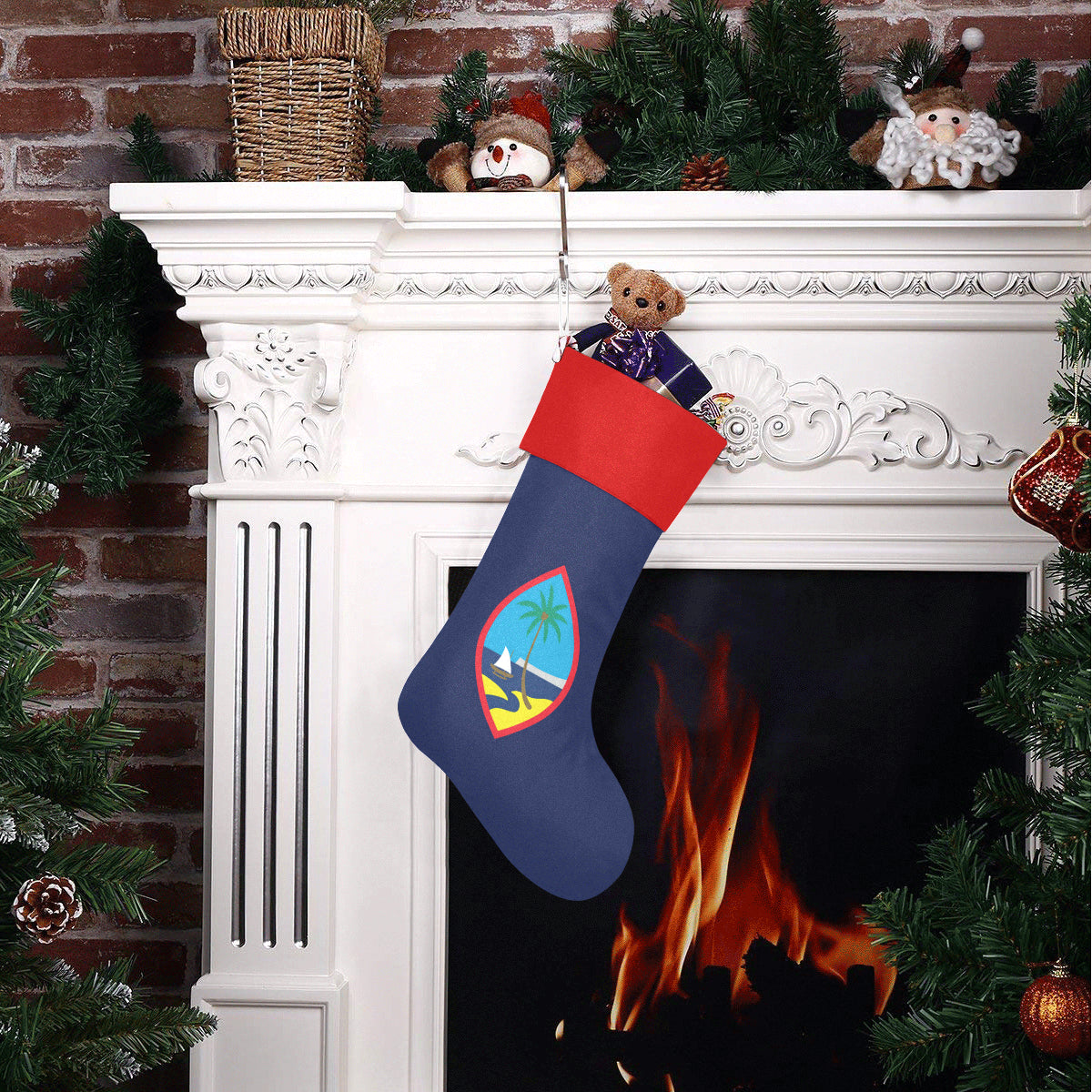 Guam Flag Christmas Stocking