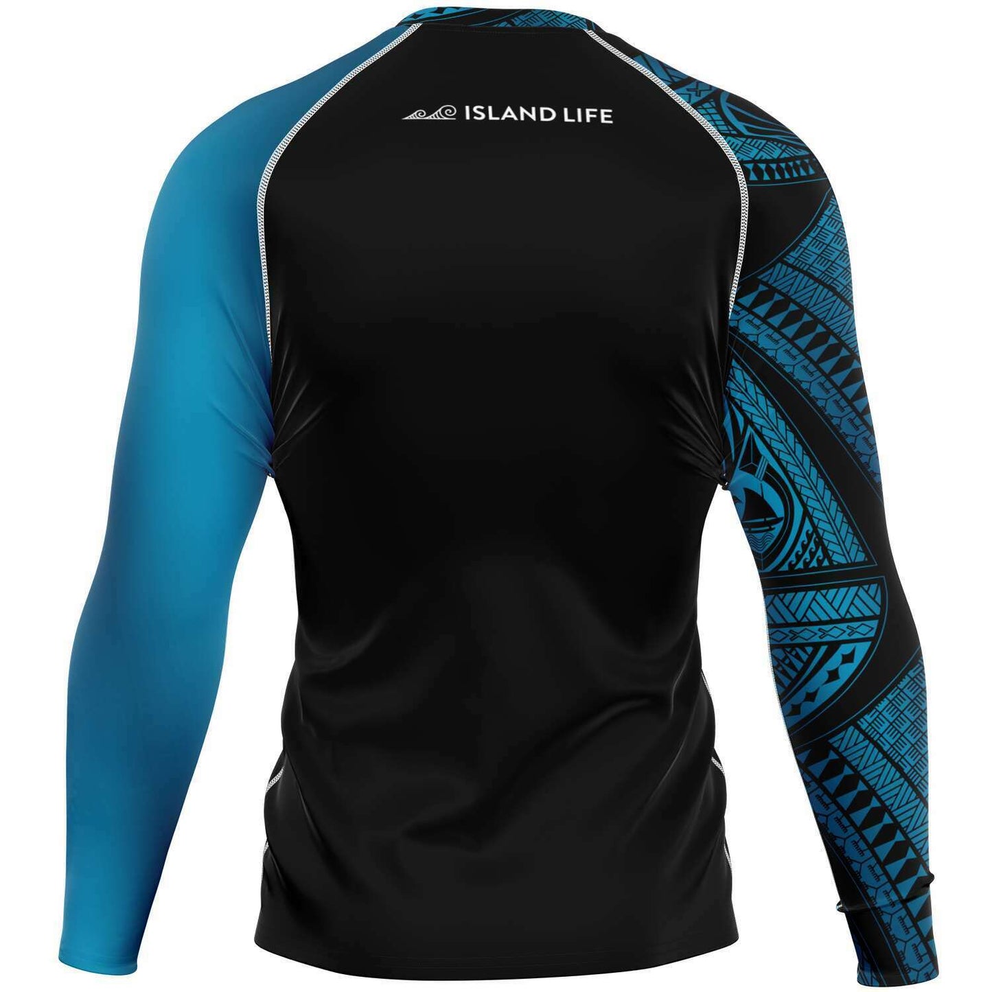 CNMI Tribal Men's Blue Rashguard
