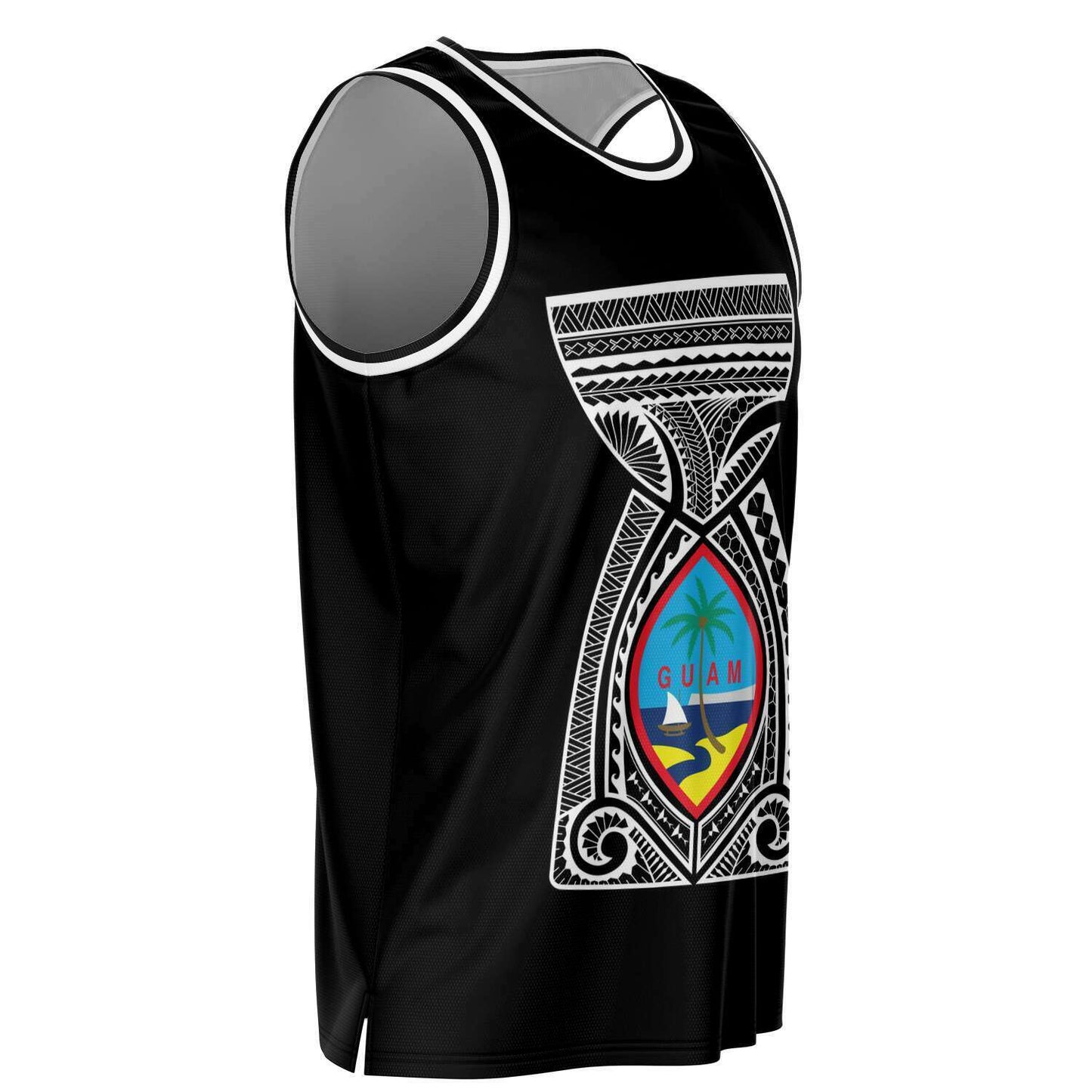 Guam Seal Latte Stone Tribal Basketball Jersey
