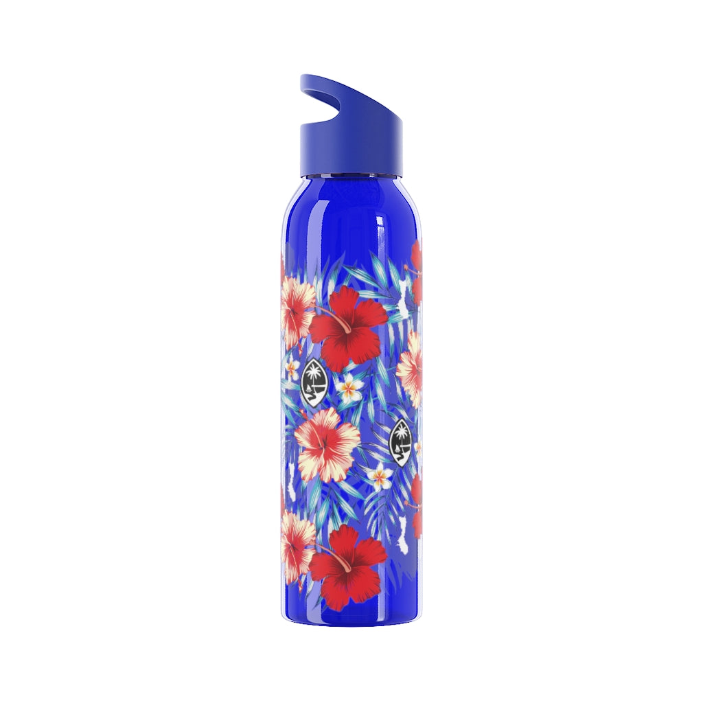 Guam Tropical Floral Sky Water Bottle