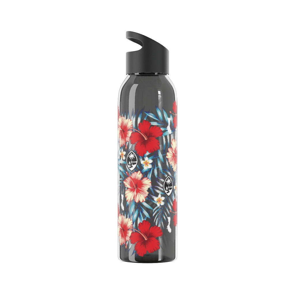 Guam Tropical Floral Sky Water Bottle