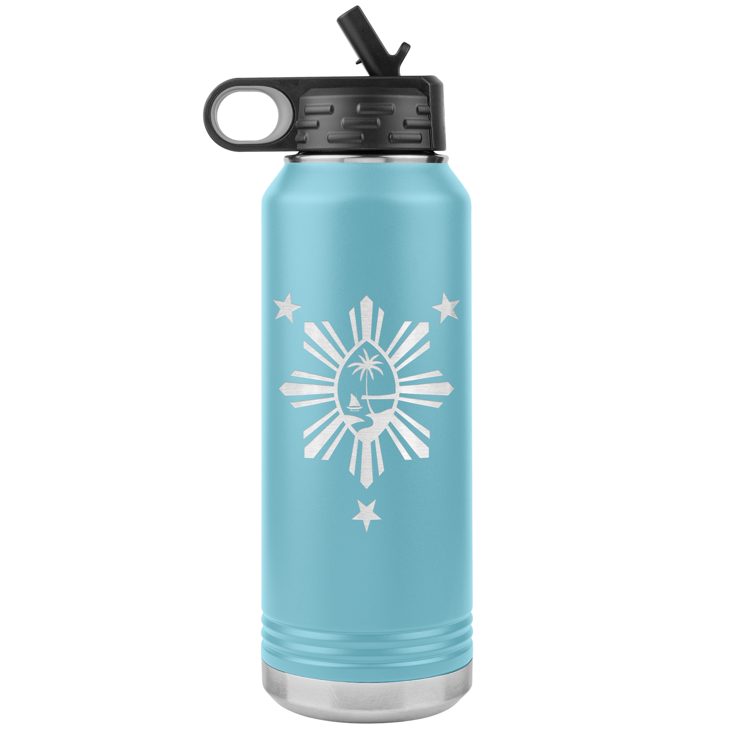Guam Philippines 32oz Water Bottle Tumbler