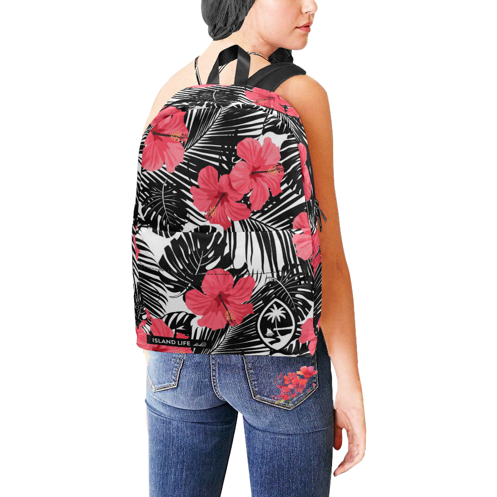 Guam Pink Black Hibiscus Leaves Unisex Classic Backpack