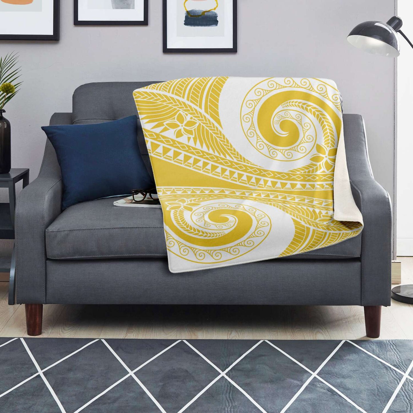 Tribal Gold Microfleece Blanket