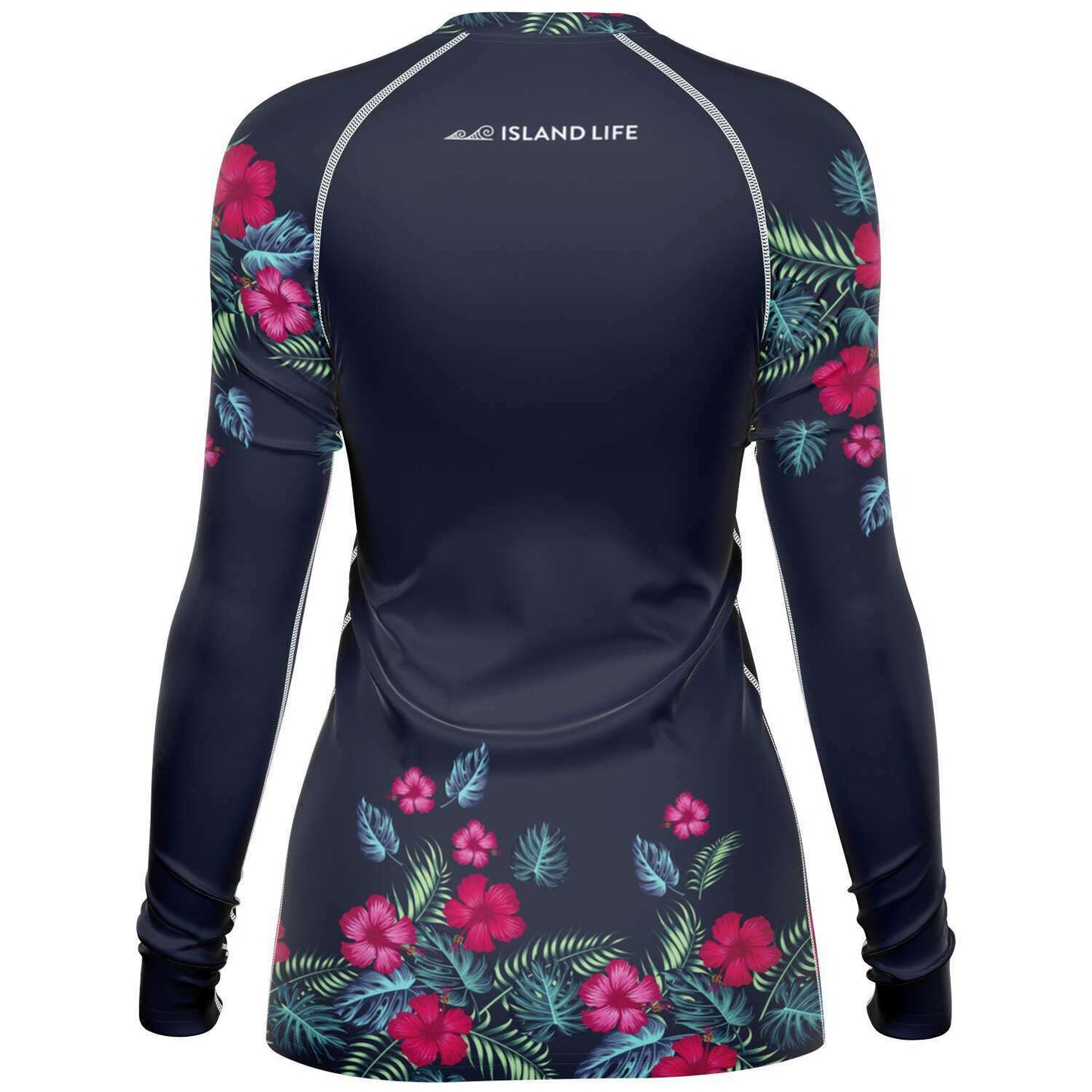 Guam Hibiscus Floral Women's Rashguard