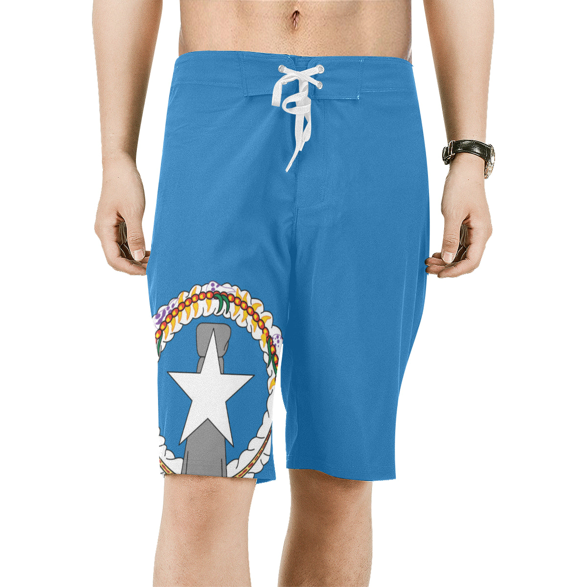 CNMI Flag Saipan Men's All Over Print Board Shorts