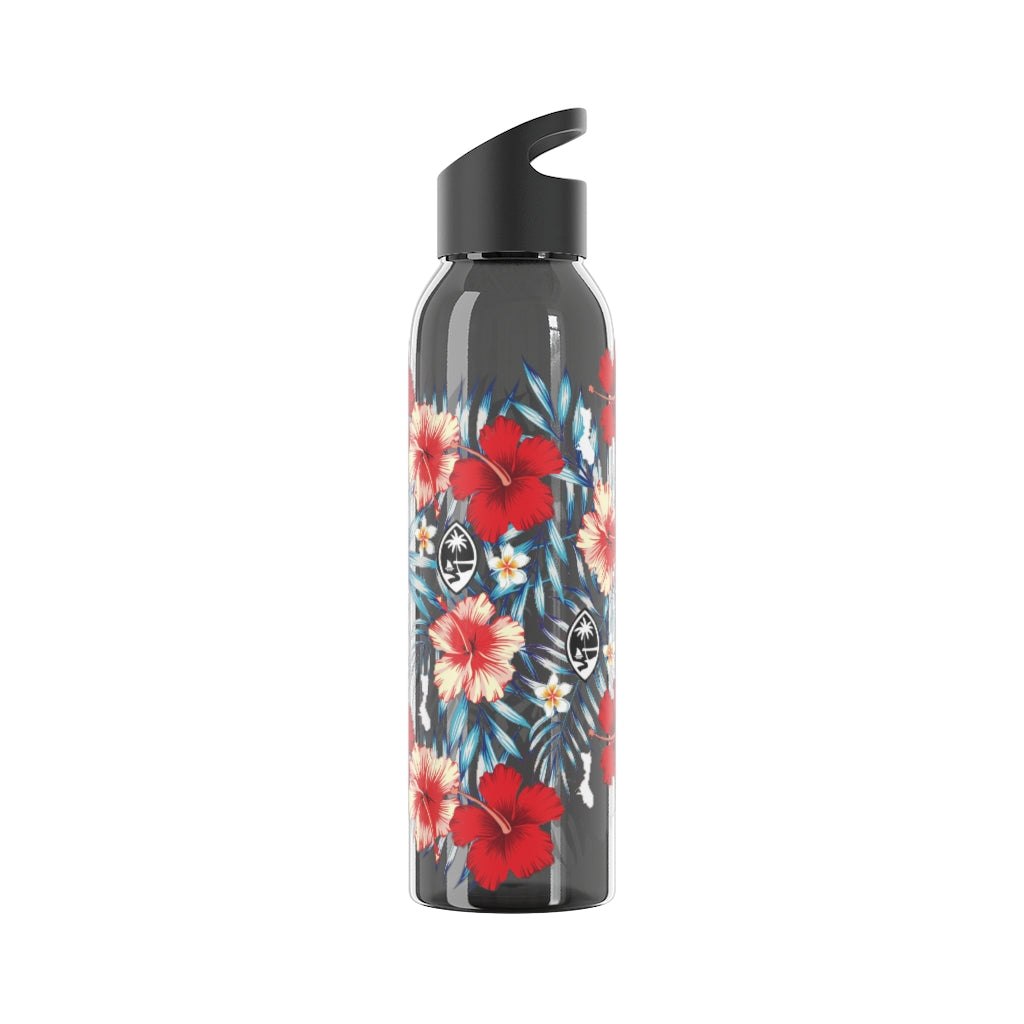 Guam Tropical Floral Sky Water Bottle