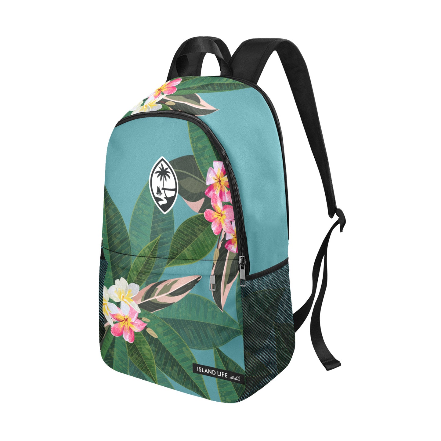 Guam Plumeria Laptop Side Pockets Backpack