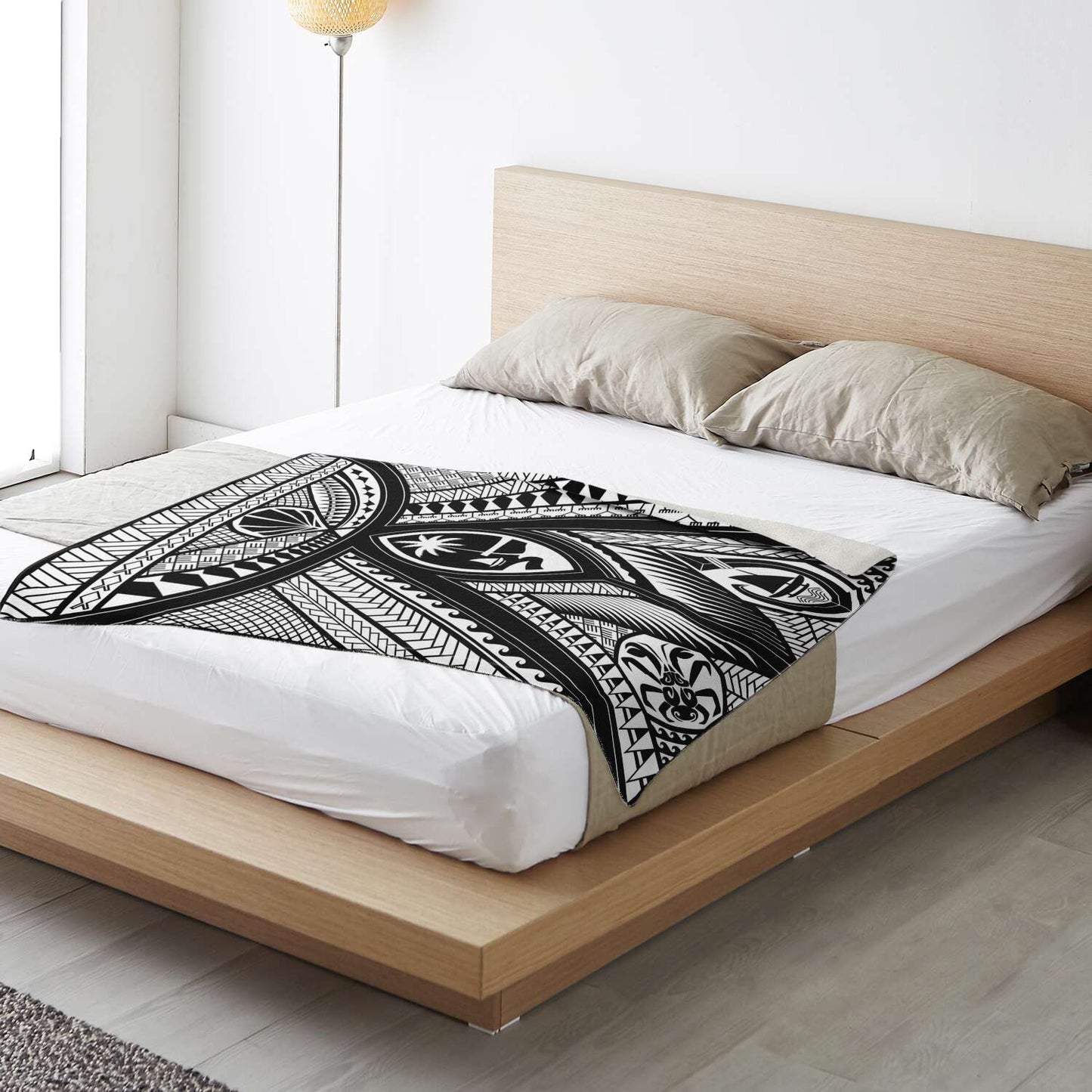 Guahan Modern Tribal Microfleece Blanket