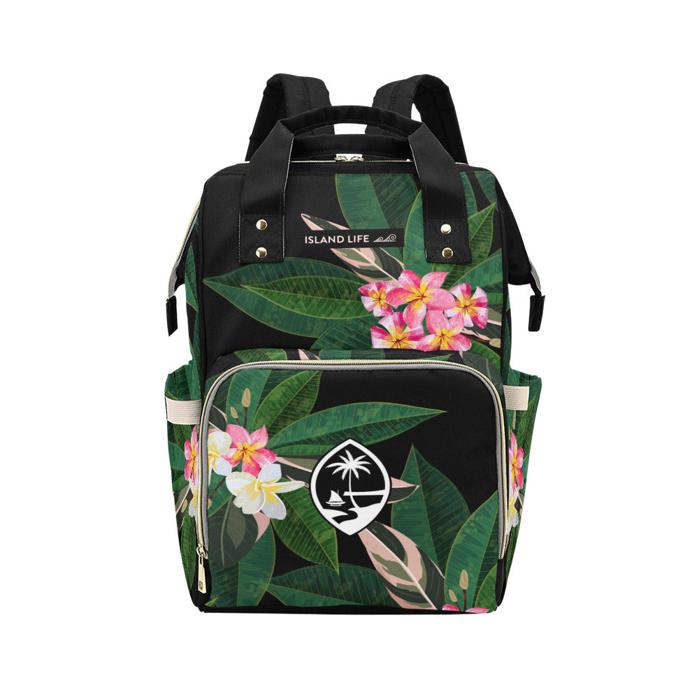 Guam Plumeria Multi-Function Baby Diaper Backpack Bag