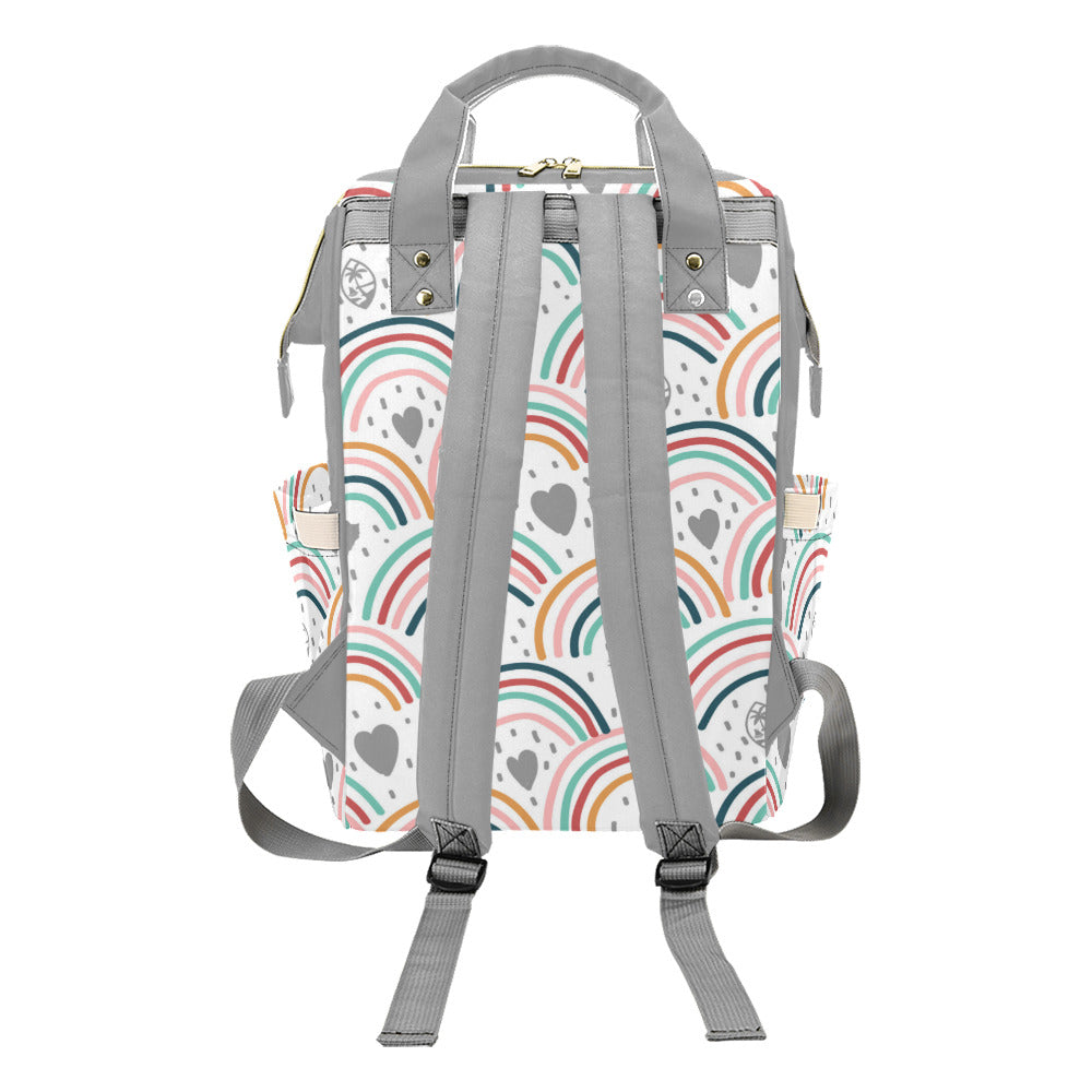 Guam Hearts and Rainbows Baby Diaper Backpack Bag