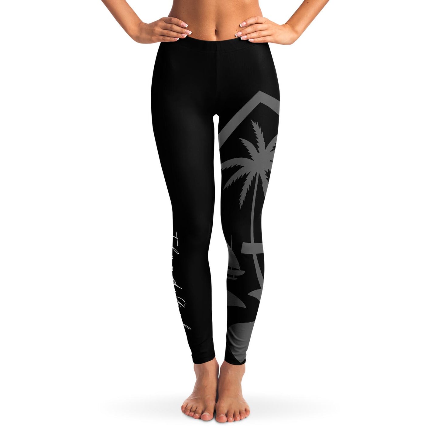 Guam Seal Island Girl Black Premium Leggings