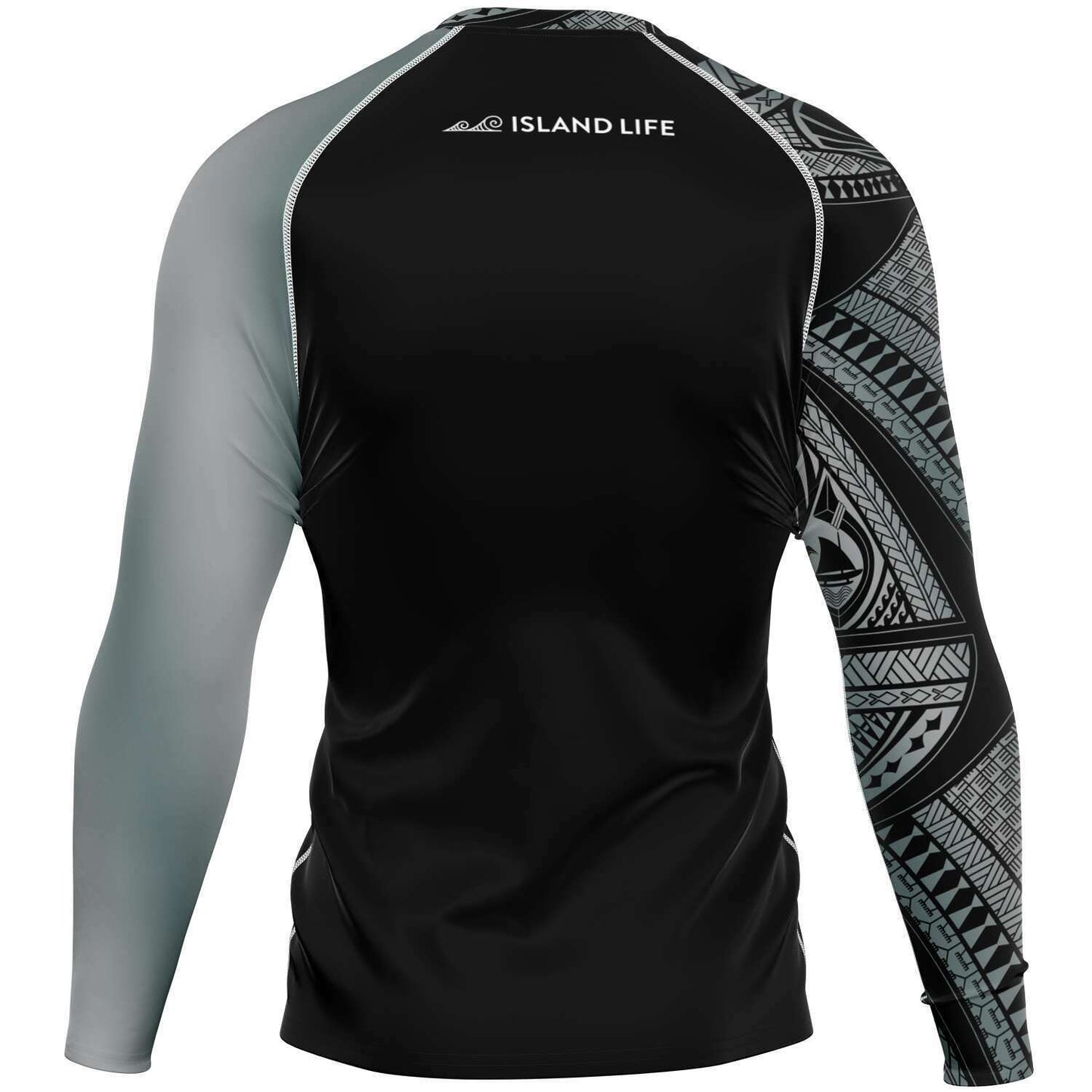CNMI Tribal Men's Gray Rashguard