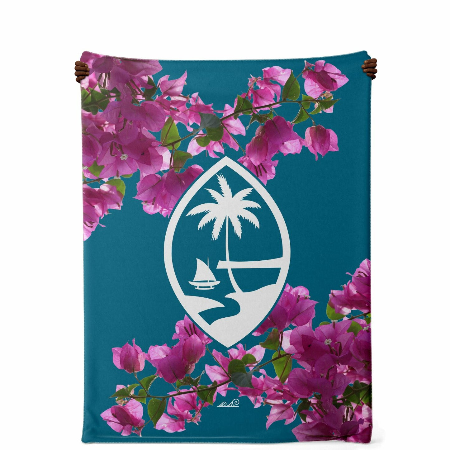 Guam Puti Tai Nobio Bougainvillea Microfleece Blanket