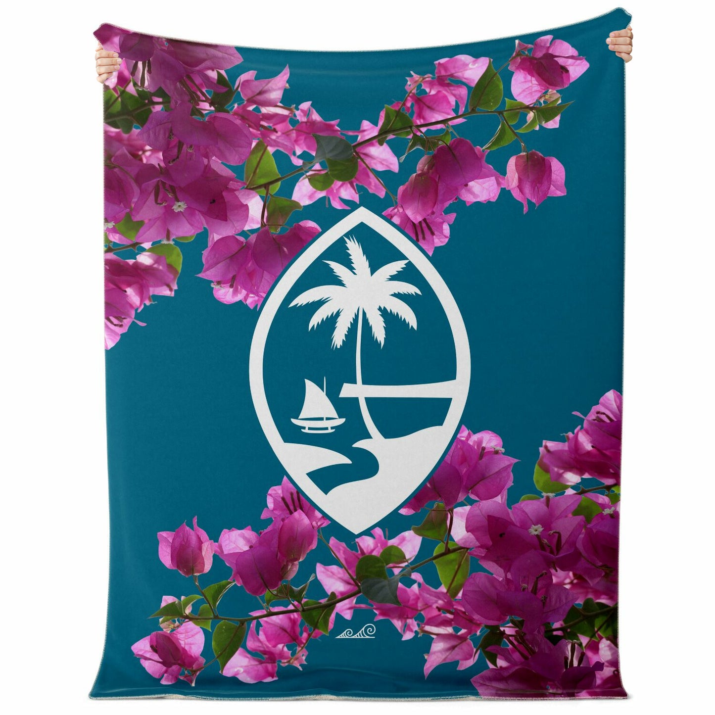 Guam Puti Tai Nobio Bougainvillea Microfleece Blanket