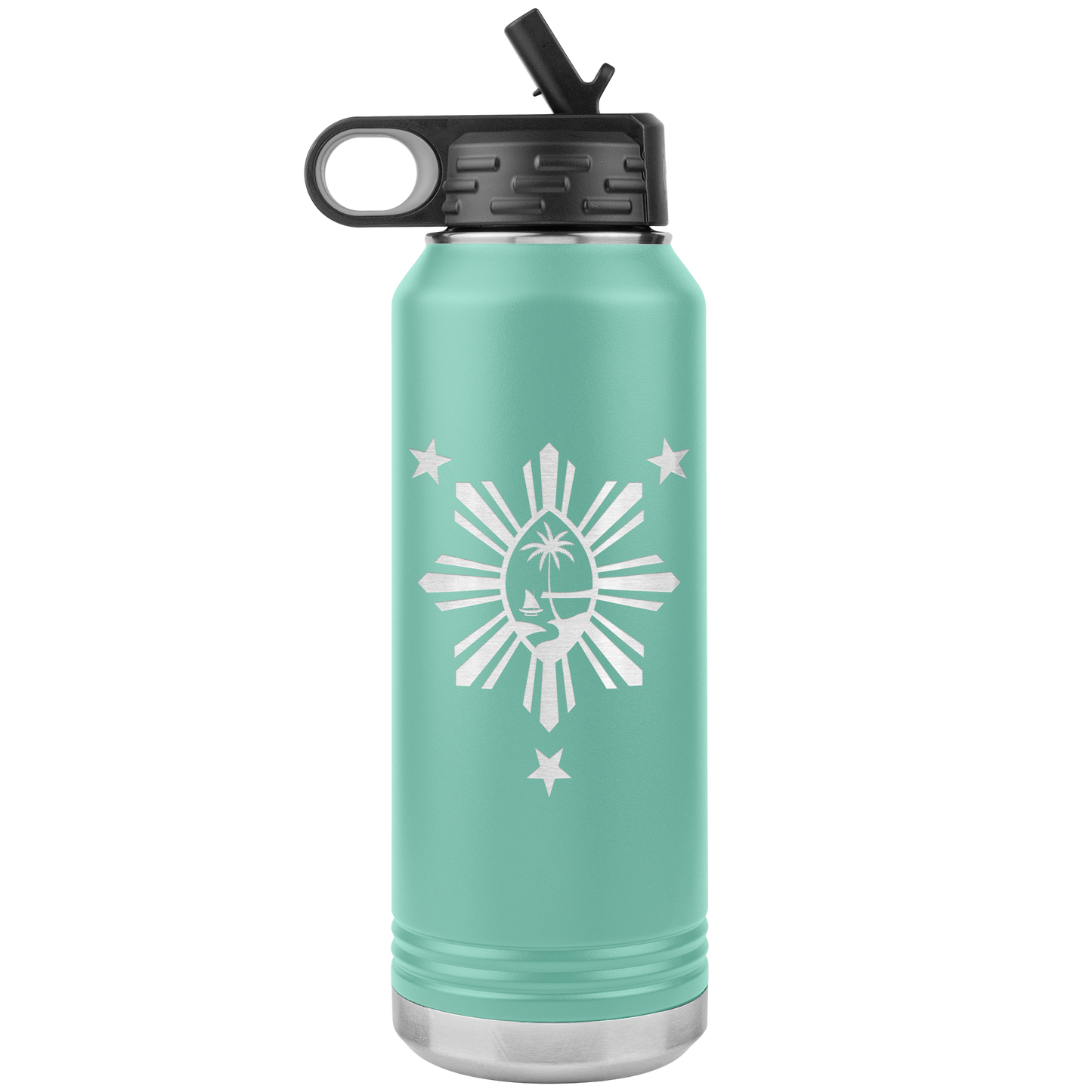 Guam Philippines 32oz Water Bottle Tumbler
