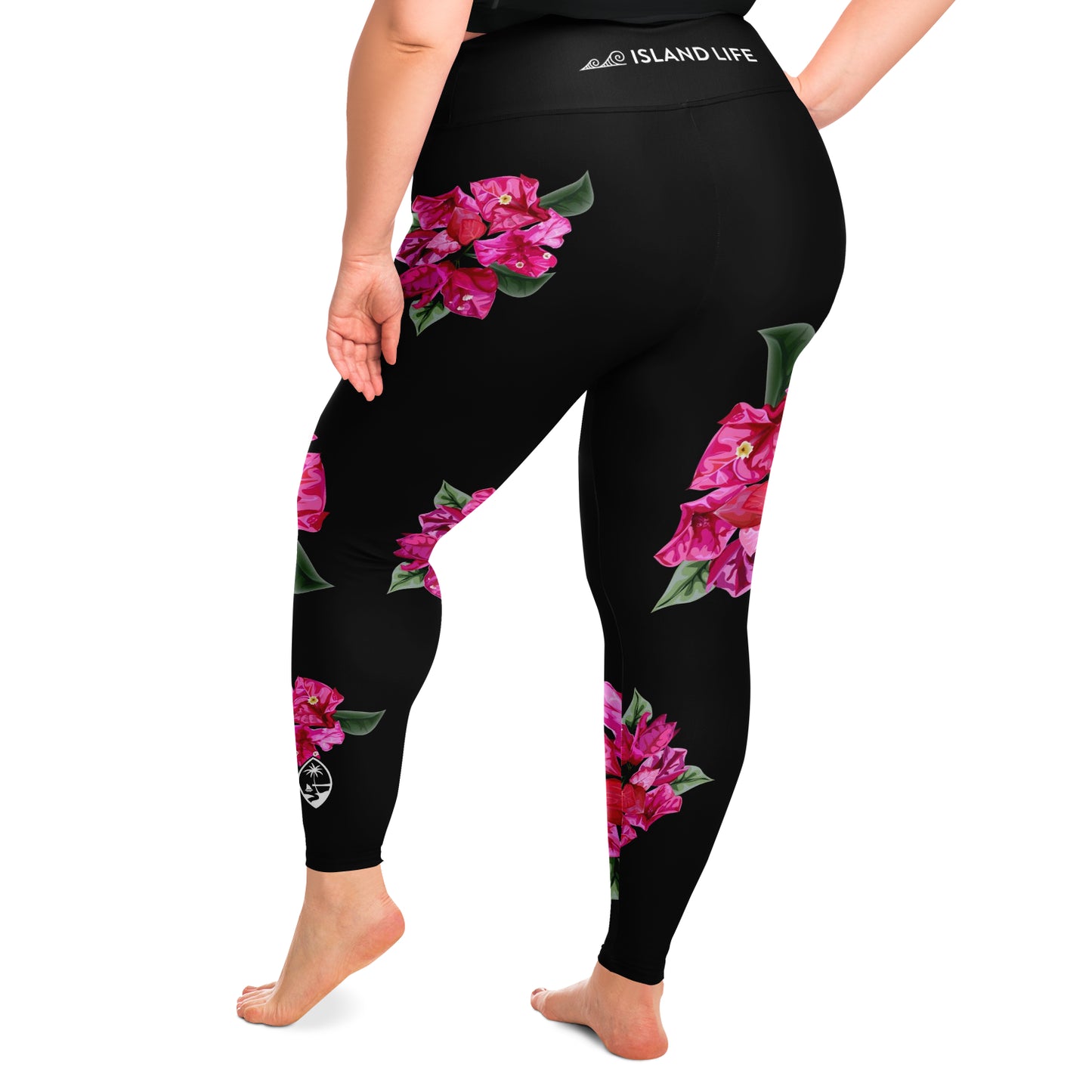 Guam Puti Tai Nobio Bougainvillea Curvy Leggings