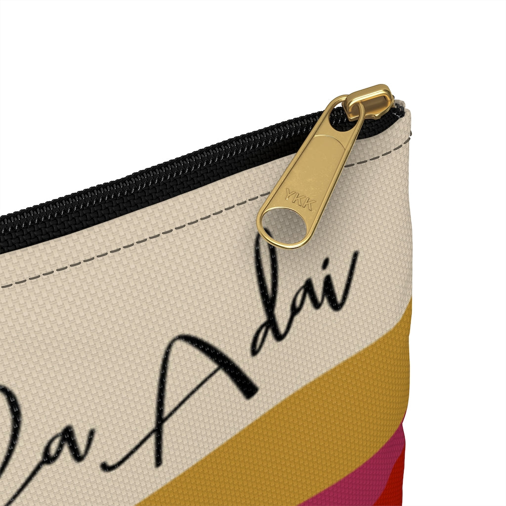 Retro Rainbow Guam CNMI Accessories Carry All Pouch