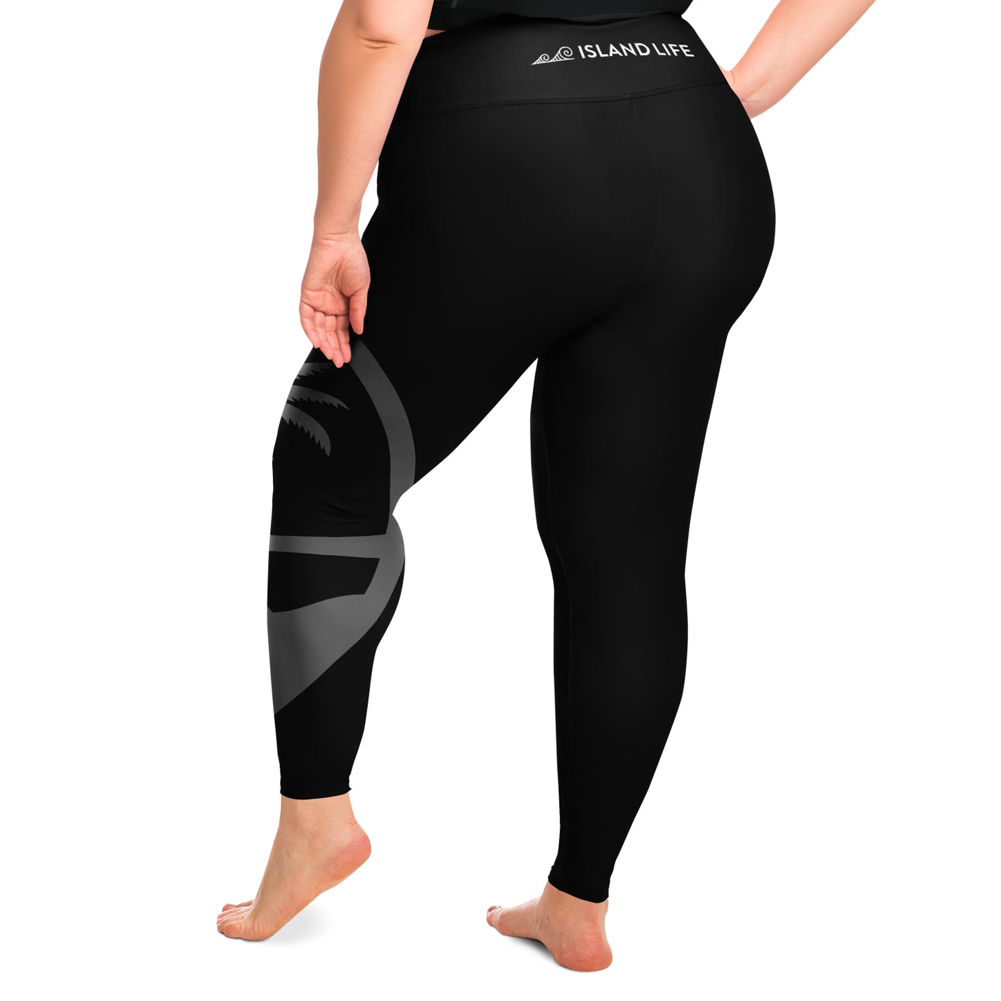 Guam Seal Island Girl Black Curvy Leggings