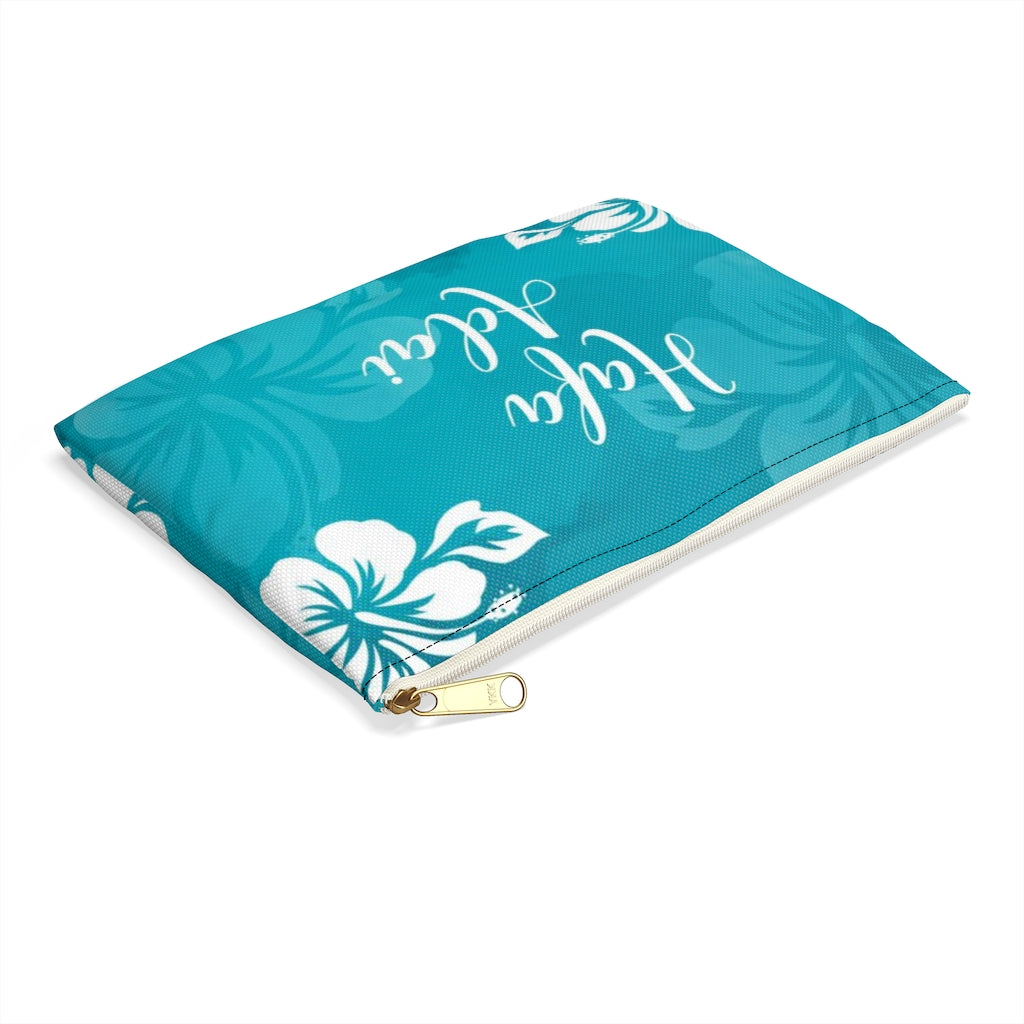 Hafa Adai Guam Chamorro Hibiscus Accessories Blue Carry All Pouch