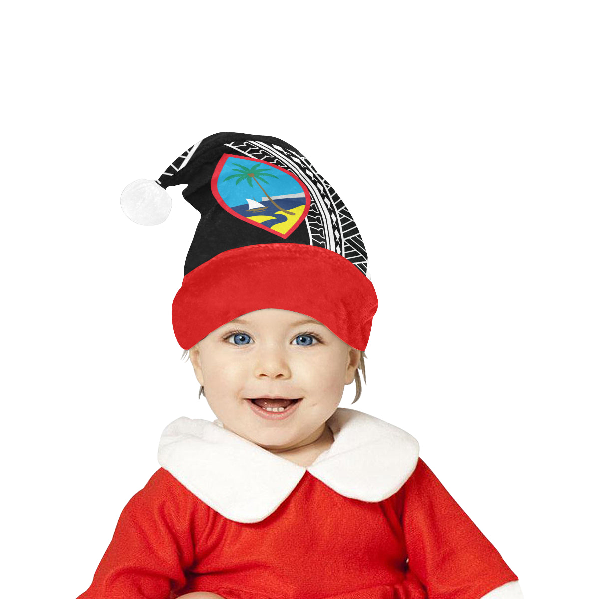 Guam Seal Tribal Christmas Santa Hat