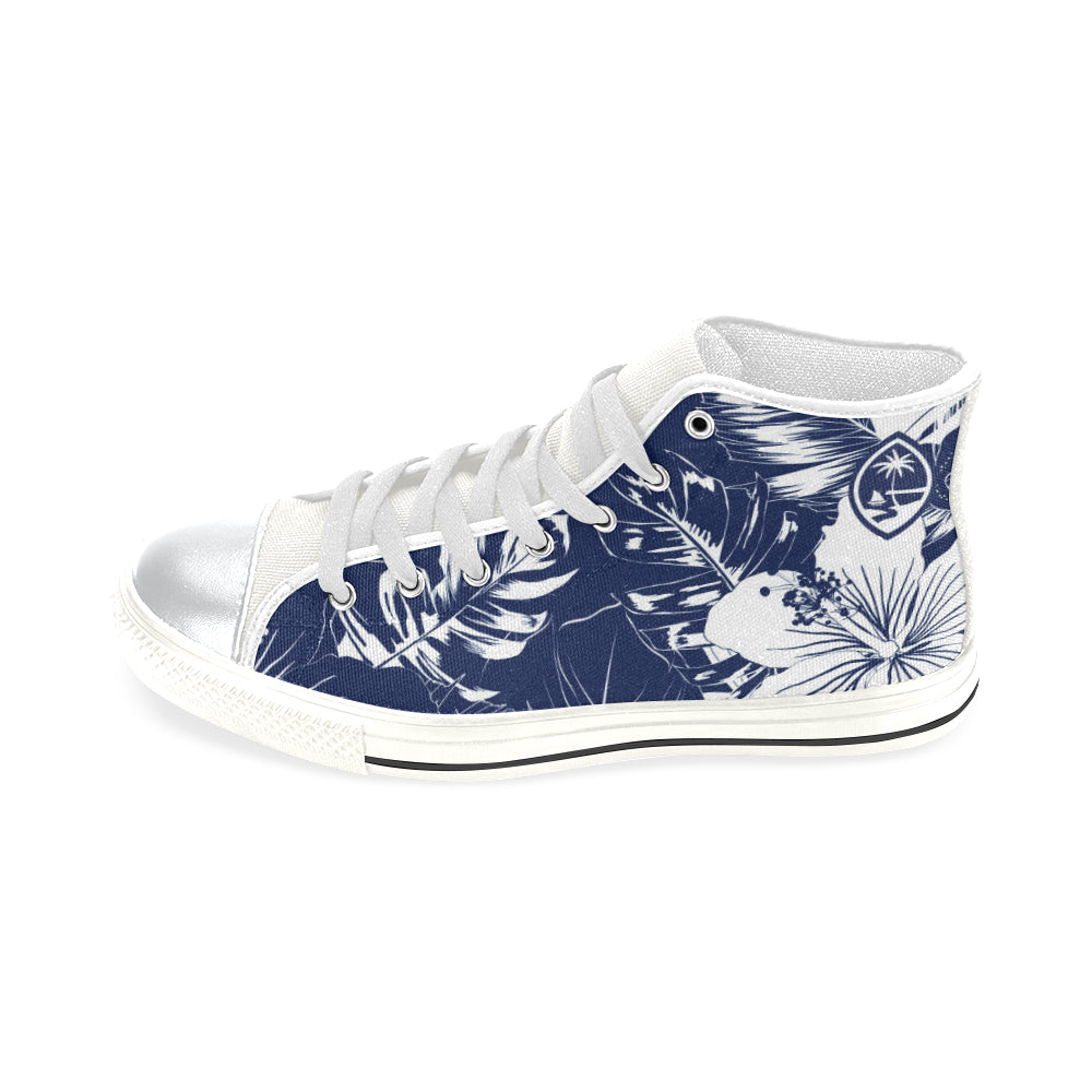 Guam Blue Floral High Top Shoe Kids