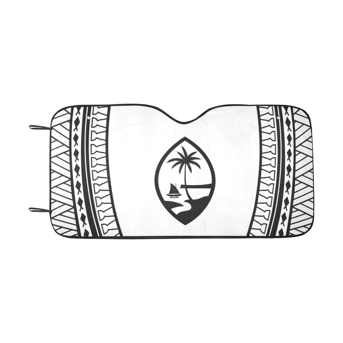 Guam Seal Black and White Car Sun Shade